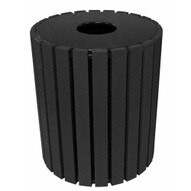 Vestil TR-PR-49-BK Round Receptacle Black 49 Gal-1