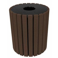 Vestil TR-PR-49-BN Round Receptacle Brown 49 Gal-1