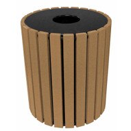 Vestil TR-PR-49-CD Round Receptacle Cedar 49 Gal-1