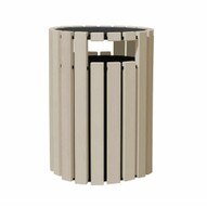 Vestil TR-PRRC-33-SD Round Recept Wraincap Sand 33 Gal-1