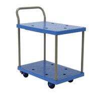 Vestil TRP-1824-2-FB Plastic Truck Double Deck 18x24 Brake-4