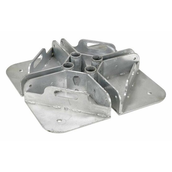 Vestil VDKR-BASE-W Pipe Safety Railing Welded Base 24 X 24-1