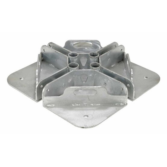 Vestil VDKR-BASE-W Pipe Safety Railing Welded Base 24 X 24-3