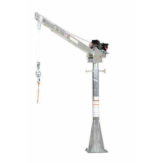 Vestil WTJ-20-3-AC-GAL Ac Powered Jib Crane 2k 3-5 Ft Boom Galv-2