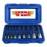 VIM Hand Tools Xzn400 9 Piece Long Triple Square 12 Point Bit Set-1