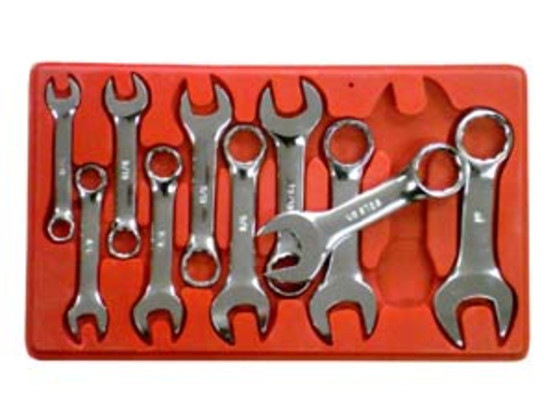 V8 Tools 710 10 Piece Sae Stubby Combo Wrench Set-1