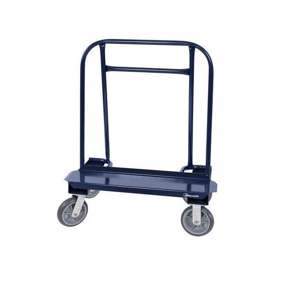 Jescraft WB-80PL-2R2S Residential Drywall Cart - 9'' X 40'' Deck W 8'' Hpe Casters (2 Rigid 2 Swivel)-1