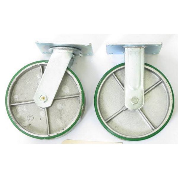 Wesco Industrial Products 272193 Iron Mold-On Poly Cast Casters 8 x 2 Size 