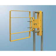 Fabenco XL71-24SY Carbon Steel Safety Yellow Enamel Clamp-on Self-closing Safety Gate Fits 25-27.5 Opening 22 Vertical Coverage-3