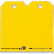 Zing 7015 Eco Safety Tag Blank - Yellow 5.75hx3w 10 Pack-2