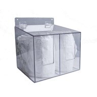 Zing 7307 Eco Sleeve Guard Dispenser Double Clear Plastic With Hinged Lid 12hx11.5wx10.5d-2