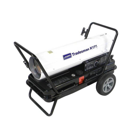 LB White Tradesman K175 175000 Btuh Kerosene # 1 Or # 2 Fuel Oil Forced Air Heater-1
